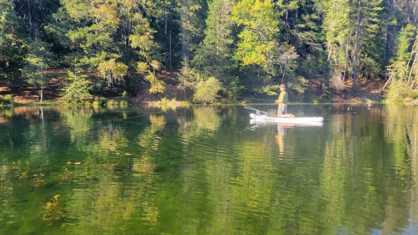 Pâchée - La planche à pagaie était un moyen facile d'atteindre le poisson qui saute ...