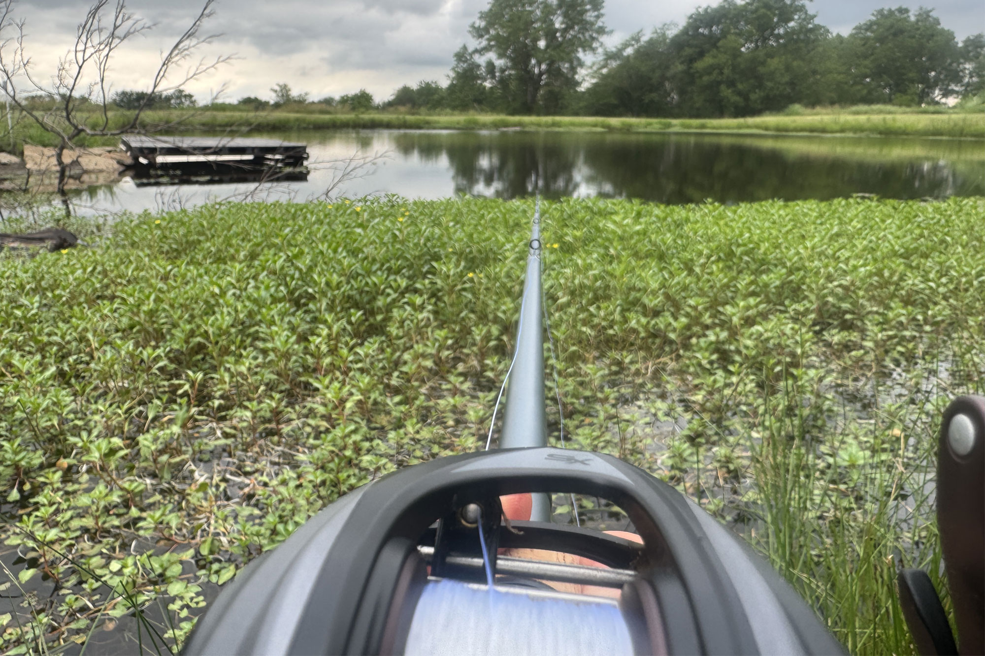Basse Fenwick Elite Casting sur un bateau