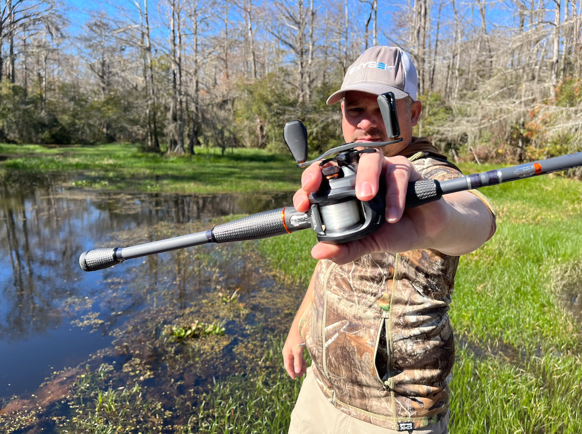 Revue AllOutdoor - Moulinet Baitcast Trika Ti100 et canne Trika 3x