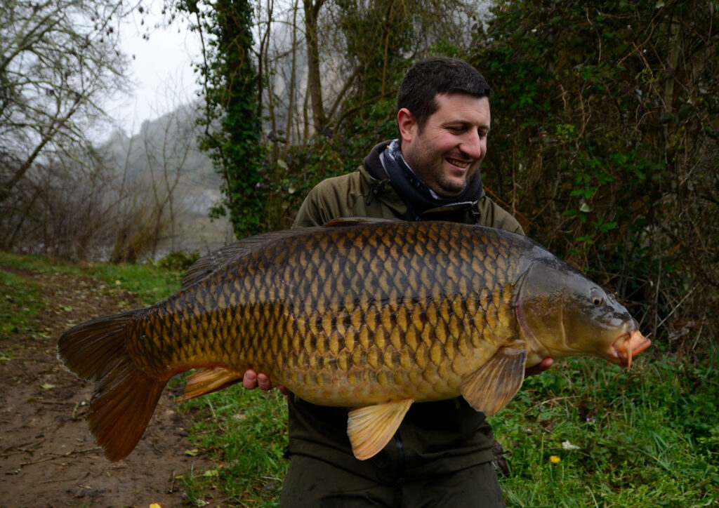 Pêche de la carpe frein bloqué